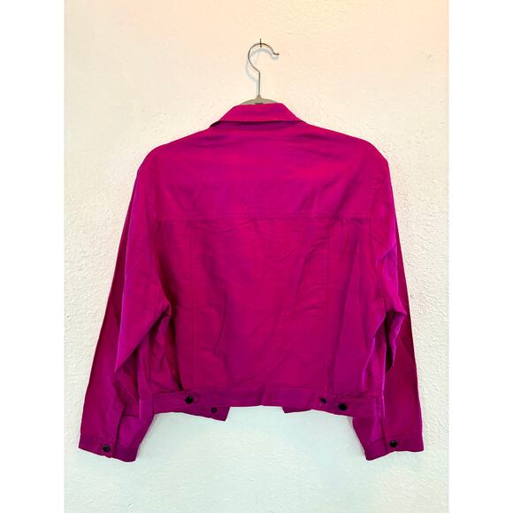 Vintage Betsey Johnson Punk Label Iridescent Y2K Silk Jacket 80s 90s Archive - Picture 5 of 5